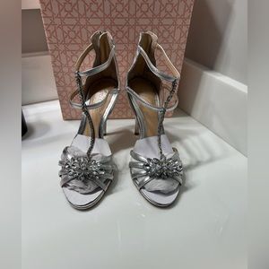 Jewel Badgley Mischka Hazel Embellished T-Strap Sandal